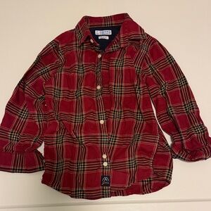Mayoral Plaid Red Kids Shirt - boys toddler size 3